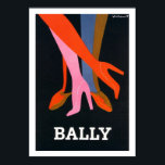 Vintage Art - Ben av Bernard Villemot Poster<br><div class="desc">"Ben", en annons för Bally Shoe Company som skildrar en manlig orange/bruna skor och en kvinnas rosa- och orange sko, efter Fransk grafikartist Bernard Villemot. Perfekt för konst deco älskare eller vintage art poster samlare! Fet färg, en strålande accent till vilket hem, kontor eller studio loft som helst! Bernard Villemot...</div>