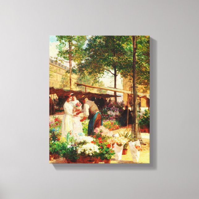 Vintage Art Blomsterköp Canvastryck (Framsida)