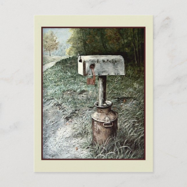 Vintage Art by B. Mitchell, postlåda Vykort (Framsida)