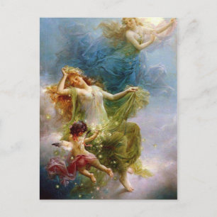 Vintage Art Celestial Änglar vykort