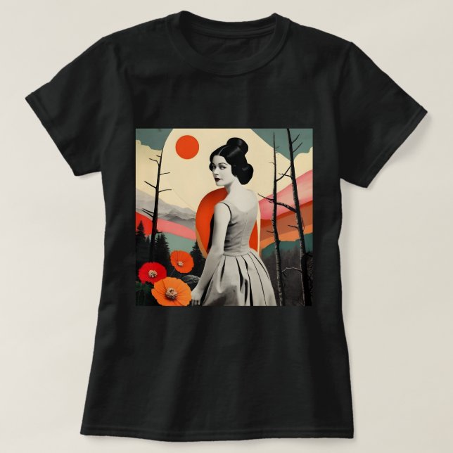 Vintage Art Collage T-Shirt (Design framsida)