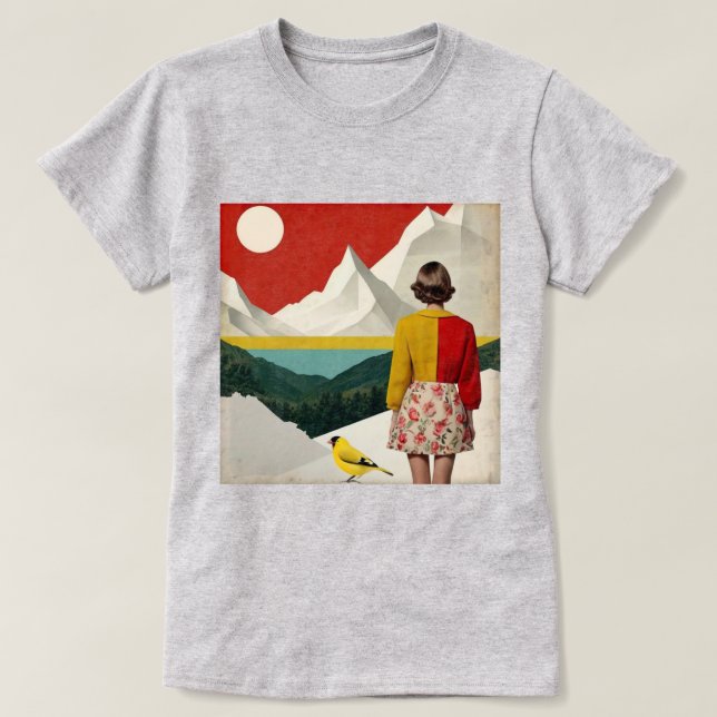 Vintage Art Collage T-Shirt (Design framsida)