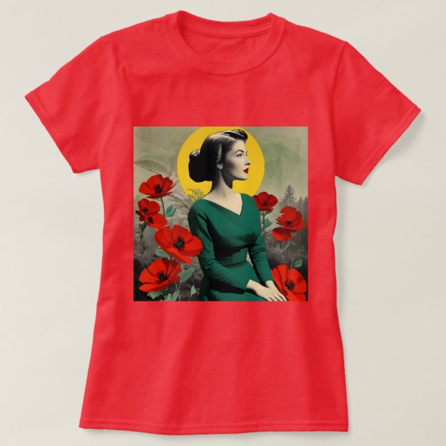 Vintage Art Collage T-Shirt (Design framsida)