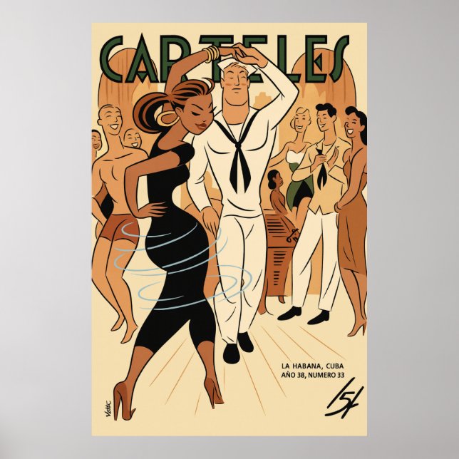 Vintage Art Deco - Affischer -Dansande (Framsidan)