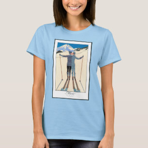 Vintage Art Deco, Älskande i snö av George Barbier T Shirt