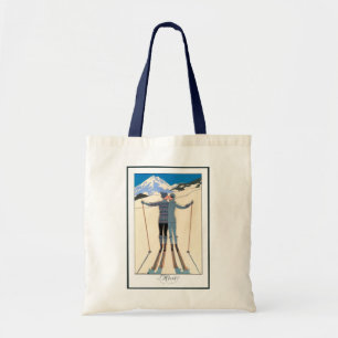Vintage Art Deco, Älskande i snö av George Barbier Tygkasse