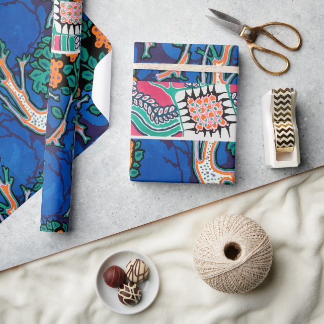 Vintage art deco & art nouveau mönster, omslagspap presentpapper (Hantverk)