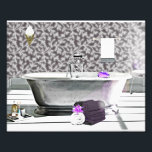 Vintage Art Deco Bathtub Watercolor Photo Print Fototryck<br><div class="desc">Vattenfärg målad av Annalise of Frankie's Dotter. Jag hade gjort det som en drömmarsvart och vit med lite lavender. Kommer att gå bra med de flesta av färgens badrum.</div>
