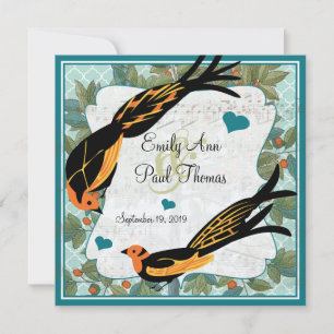 Vintage Art Deco Bird Spara datum Datumet