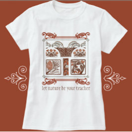 Vintage Art Deco Blommigt Pinecones T Shirt