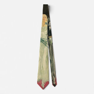 Vintage Art Deco Bröllop Bride och Groom Newlyweds Slips