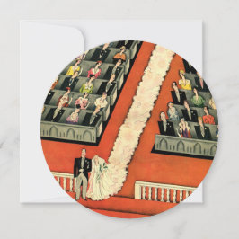 Vintage Art Deco Bröllop, inbjudan till Bride n Gr