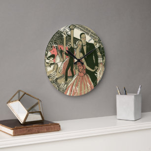 Vintage Art Deco Bröllop, Nygifta Första Dans Stor Klocka