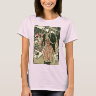 Vintage Art Deco Bröllop, Nygifta Första Dans T Shirt