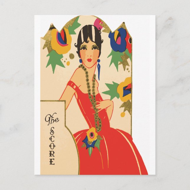 Vintage Art Deco-brygga tally Vykort (Framsida)