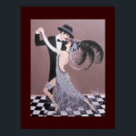 VINTAGE ART DECO DANCERS POSTER<br><div class="desc">Ursprunglig akrylmålning och konsthandlars utformning av Dian... ... .Den här utformningen skulle förbättra contemporaryns dekoration. Det är elegant och glamoröst. Underbar nostalgi från konst deco-eran som var för kort levde också ett underbart presentobjekt.</div>