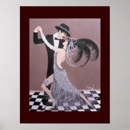 VINTAGE ART DECO DANCERS POSTER