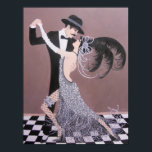 VINTAGE ART DECO DANCERS POSTER<br><div class="desc">Ursprunglig akrylmålning och konsthandlars utformning av Dian... ... .Den här utformningen skulle förbättra contemporaryns dekoration. Det är elegant och glamoröst. Underbar nostalgi från konst deco-eran som var för kort levde också ett underbart presentobjekt.</div>