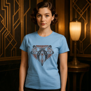 Vintage Art Deco-dekorationsdesign T Shirt