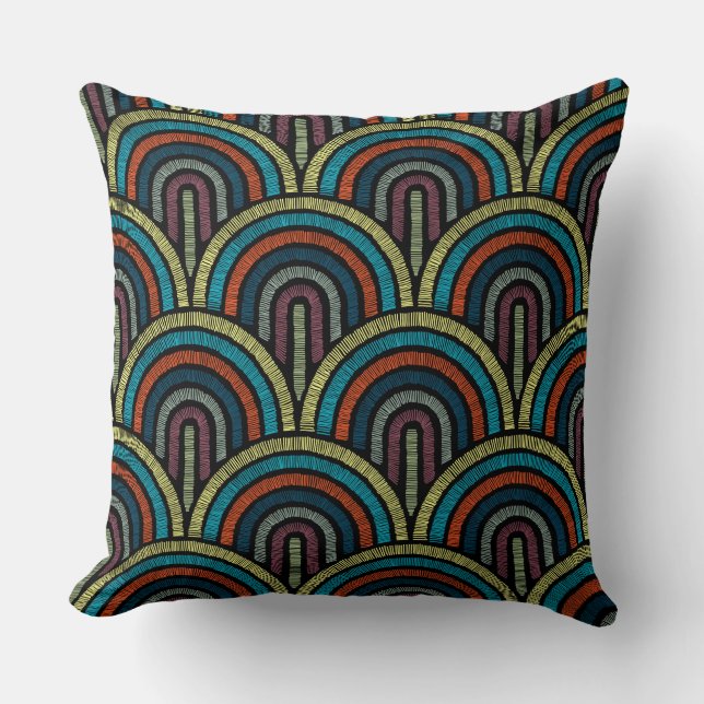 Vintage Art Deco Dekorativ kudde (Framsida)