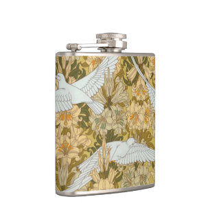 Vintage Art Deco Doves and Flowers Fickplunta