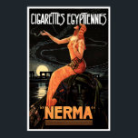 Vintage Art Deco Egyptian Ad Poster<br><div class="desc">Detta är ett digitalt utökat tryck av en vintage Art Deco stil-reklam för en tobaksprodukt från konstnären Gaspar Camps. Snygg egyptisk bild.</div>