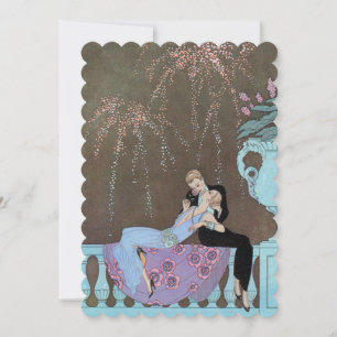 Vintage Art Deco, Eldshow Bröllopsinbjudan Inbjudningar
