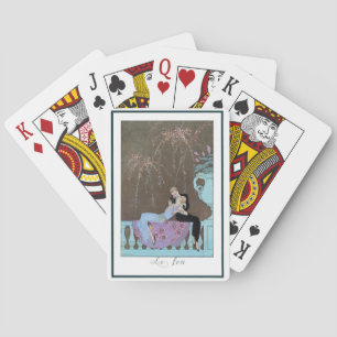 Vintage Art Deco Eldsprut Le Feu, George Barbier Kortlek