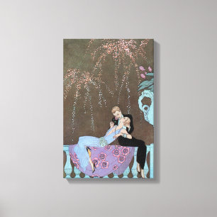 Vintage Art Deco Fireworks Le Feu, George Barbier Canvastryck