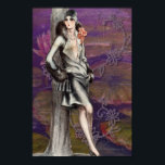 Vintage Art Deco Flapper Dam Design Poster<br><div class="desc">Vintage Art Deco Flapper Dam Design - allt populärare,  fler vintagar i min butik.</div>