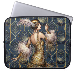 Vintage Art Deco Flapper Laptop Fodral