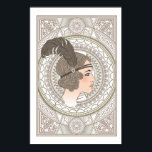 Vintage Art Deco Flapper Poster<br><div class="desc">En unik och detaljerad Vintage av Art Deco Flapper Girl Poster för detta Speciella utseende.</div>