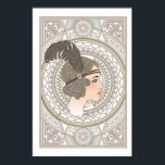 Vintage Art Deco Flapper Poster<br><div class="desc">En unik och detaljerad Vintage av Art Deco Flapper Girl Poster för detta Speciella utseende.</div>