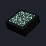 Vintage Art Deco Flower Fläkt Mosaic Minnesask<br><div class="desc">En vintage,  art deco,  inspirerade fläkt-formad mönster med färgstarka blommor på svart med en mynt grönt,  felaktig geometrisk bakgrund. Inspirerad av de två århundraden/Gatsby. En klassisk,  söt och modern blommigt för alla som tycker om 20-talet/en antika känsla.</div>