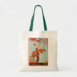 Vintage Art Deco, Flyktig Fågel av George Barbier Tygkasse