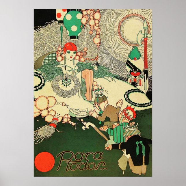 Vintage Art Deco - För Alla -  Poster (Framsidan)