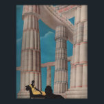 Vintage Art Deco Fransk Kvinnor med Lejon Au Louvr Poster<br><div class="desc">Från en vintage 1920: s Au Louvre Paris-butikskatalog.</div>