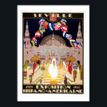 Vintage art deco Hispano-American expo Sevilla Poster<br><div class="desc">Retouched och färg återställt, upp till vilken storlek som helst. Reklam poster för den hispano-amerikanska (hispanik) utställningen som hölls 1929-1930 i Sevilla (Sevilla), Spanien. På poster: Flera kvinnor i traditionell klädsel (bland dem Maya, Inca, Aztec), flaggor i spanska och portugisiska talande grevskap värld runt, silhuettes i (religiösa) byggnad i Sevilla,...</div>