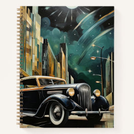Vintage Art Deco-inspirerad bil under måndagskväll