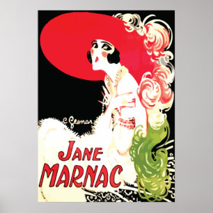 Vintage Art Deco ~ Jane Marnac Poster