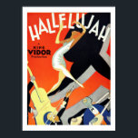 Vintage Art Deco Jazz Musician Poster<br><div class="desc">Det här är en digitalt utökad utskrift av vintage annons lakan för en 1929-jazzfilm. Det illustrerades av Al Hirschfeld och innehåller jazz-musiker och en dansare i Art Deco stil.</div>