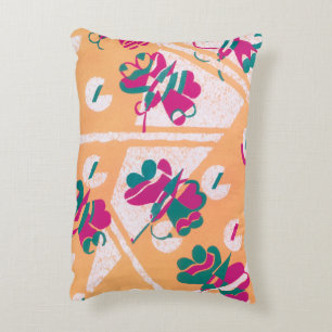 Vintage Art Deco Jazz Pochoir Garden Butterflies Prydnadskudde