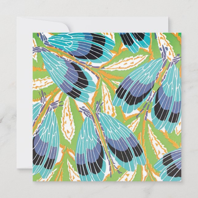 Vintage Art Deco Jazz Pochoir Garden Kryp Insektra (Framsida)