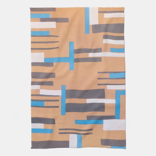 Vintage Art Deco Jazz Pochoir, Geometric Mönster Kökshandduk (Vertikal)