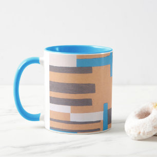 Vintage Art Deco Jazz Pochoir, Geometriskt Mönster Mugg