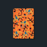 Vintage Art Deco Jazz Pochoir Golden Birds Animal Canvastryck<br><div class="desc">Vintage illustration art deco jazz pochoir mönster av Serge Gladky från Fleurs,  upplagor "Synth" Paris,  1929. Pochoir är en stencilteknik som är vanlig i surrealismmålningar. En modern naturdesign med guld-fåglar med blå detaljer på en ljus orange och svart geometrisk bakgrund.</div>