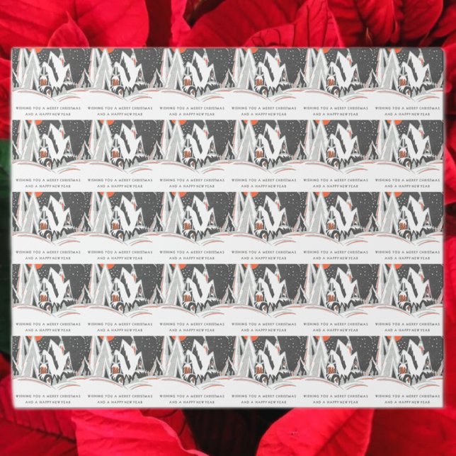 Vintage Art Deco-jul Presentpapper (Skapare uppladdad)