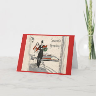 Vintage Art Deco-julparet, Helgkort
