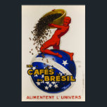 Vintage Art Deco-kaffeannonsering Poster<br><div class="desc">Les Cafés du Brésil alimentent l'univers "The Brazilian kaffe matar universum" -A Repro. print (från liten till maximal storlek) av ett vackert Art Deco poster av Fransken Master Jean D'Ylen 1930. Perfekt för din hemmaväxlare. Ram skulle det och det skulle göra en vacker dekoration i stil i ett pub, kafé,...</div>