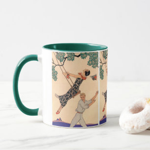 Vintage Art Deco Kärlek, George Barbiers svängning Mugg